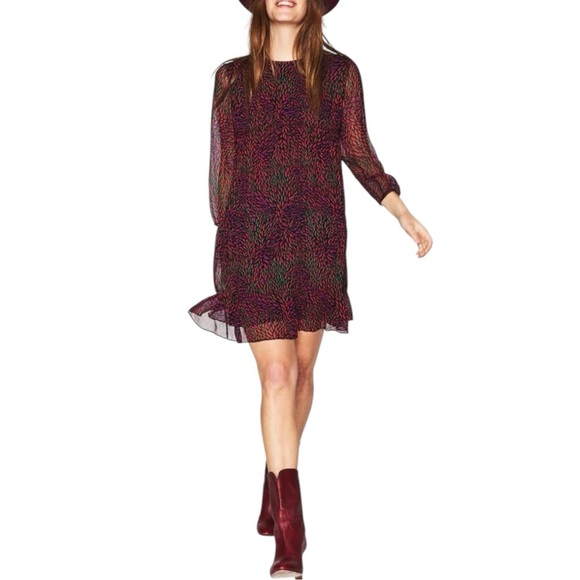 Ba&sh - Women’s Mini Dress, “Grace” Pleating, Flowy - Purple, Size US Medium / 2 - Picture 1 of 16